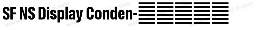SF NS Display Conden字体转换